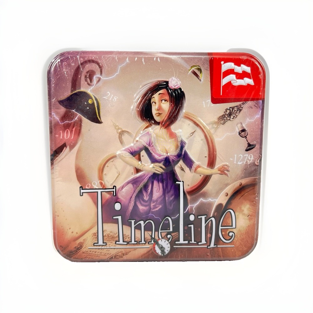 Asmodee Timeline Historical Events Card Game Tin Box Frederic Henry New Sealed